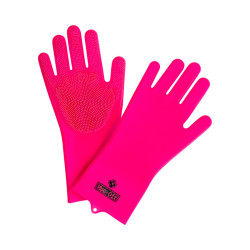 Muc-Off Deep Scrubber Gloves Pink L Schrubbt den Schmutz in Rekordzeit weg