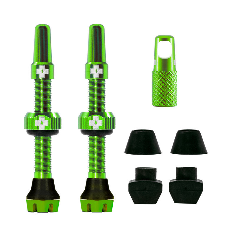 Muc-Off V2 Tubeless Ventil Kit 44mm/green 44 mm, grün