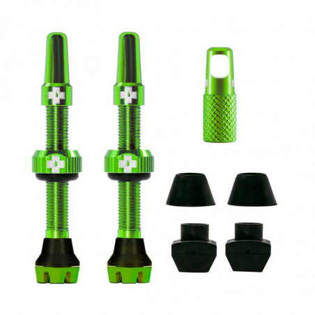 Muc-Off V2 Tubeless Ventil Kit 44mm/green 44 mm, grün