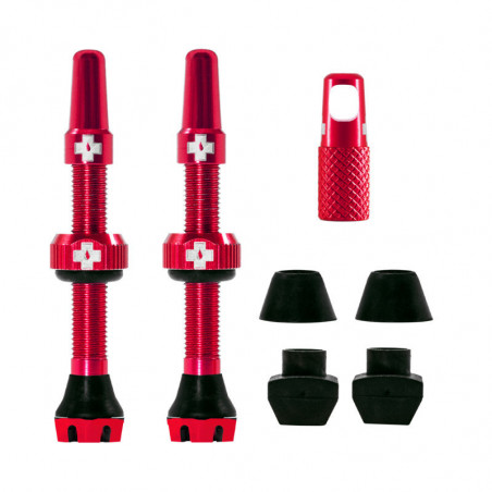 Muc-Off V2 Tubeless Ventil Kit 44mm/red 44 mm, rot