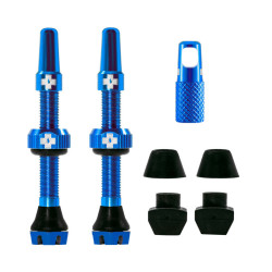 Muc-Off V2 Tubeless Ventil Kit 44mm/blue 44 mm, blau