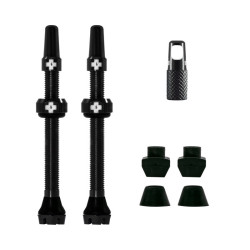Muc-Off V2 Tubeless Ventil Kit 60mm/black 60 mm, schwarz