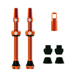 Muc-Off V2 Tubeless Ventil Kit 60mm/orange 60 mm, orange