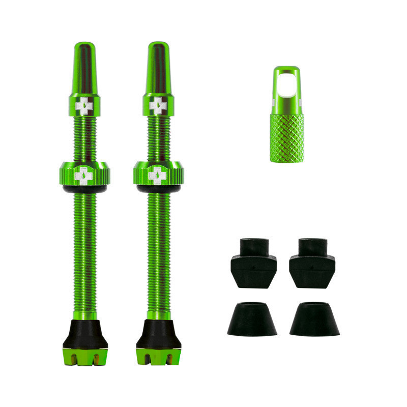 Muc-Off V2 Tubeless Ventil Kit 60mm/green 60 mm, grün