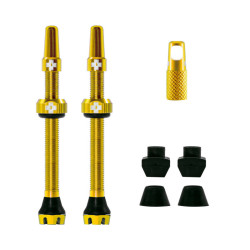 Muc-Off V2 Tubeless Ventil Kit 60mm/gold 60 mm, gold