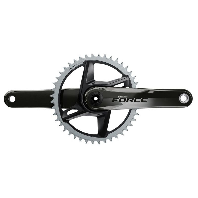 SRAM Force Kurbel 1x Wide DUB 175mm 40Z Direct Mount, Gloss Black, Carbon