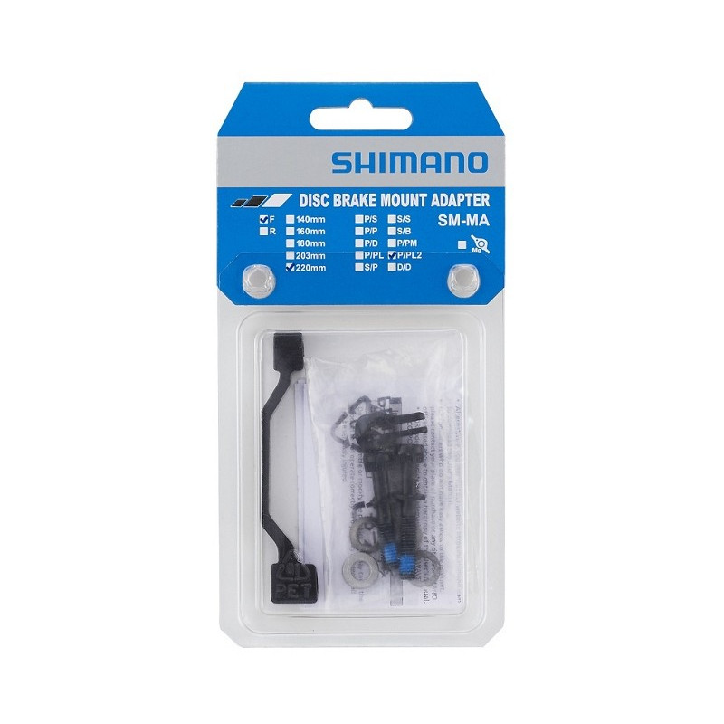 Shimano Scheibenbremsadapter PM VR/HR, SMMAF220PPL2 220mm Post/Post