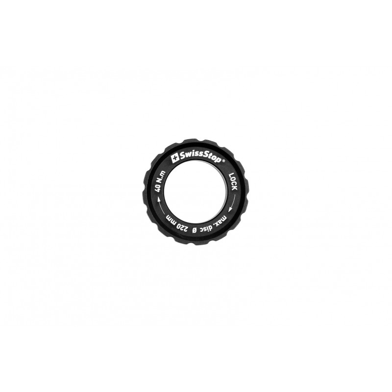 SwissStop Centerlock Lockring MTB, Alu, schwarz, 3.74mm, bis 220mm