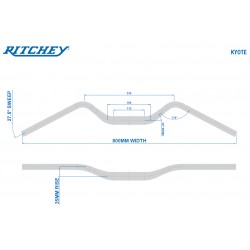 Ritchey MTB Lenker Comp 20 Kyote, 27D, 35mm, BB black, 31.8mm, 800mm