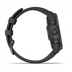 Garmin epix, SAPPHIRE Schwarz/Schiefergrau Titan mit QuickFit®-Silikon-Armband 22 mm