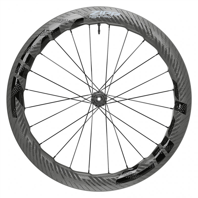 Zipp 454 NSW Tubeless Disc-Brake Front Wheel V2 black carbon,700C/'12X100 