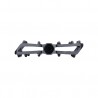 Flachpedal Alu 100x95mm schwarz matt 399g, Pins: konisch/ersetzbar