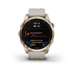 Garmin fēnix® 7S – Sapphire Solar Edition, Schiefergraues DLC-Titan mit schwarzem Armband