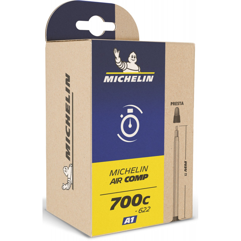 Michelin Schlauch Road A1 Aircomp 52mm, 700x18-25C, Presta, 52mm