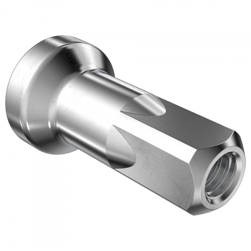 DT Swiss Hidden Nippel Alu 12mm silber, 2,0mm, 100 Stk.