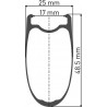 DT Swiss ARC 1100 Dicut 48 Vorderrad, Mod. 22, Carbon, 5x100mm 17mm