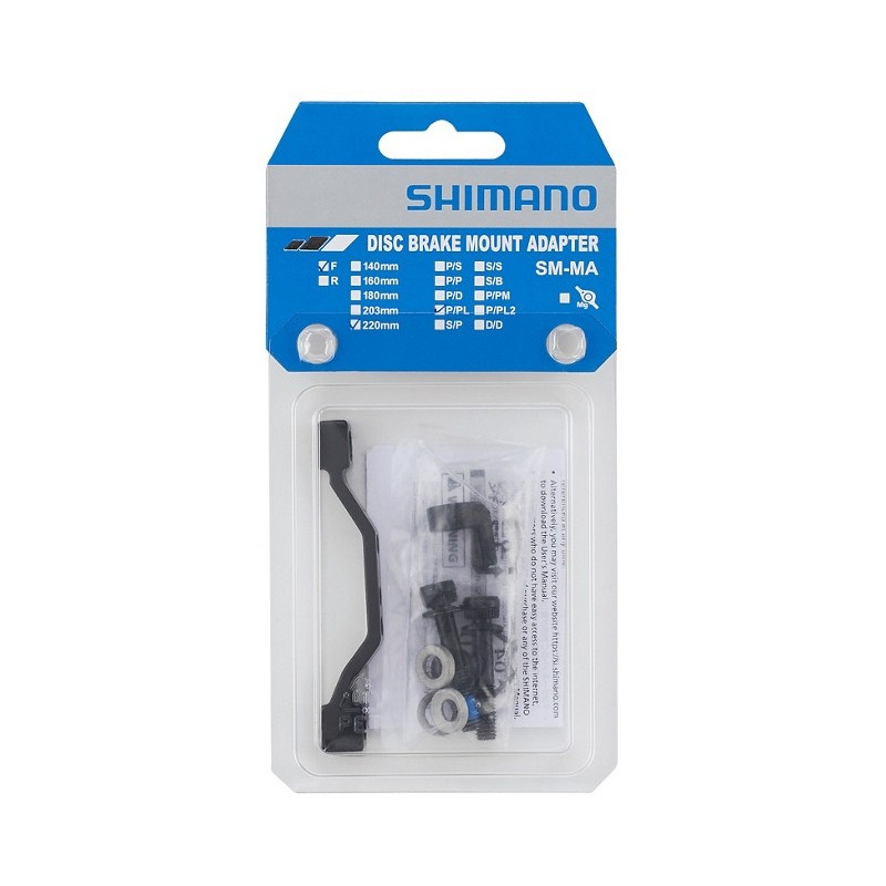 Shimano Scheibenbremsadapter PM VR/HR, SMMAF220PPL 220mm Post/Post