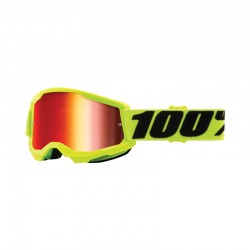 100% Strata 2 Jr. Goggle Fluo/Yellow - Mirror Red