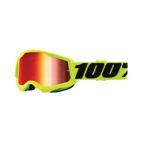 100% Strata 2 Jr. Goggle Fluo/Yellow - Mirror Red