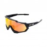 100% Speedtrap Glases Soft Tact black-HiPER red
