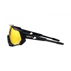 100% Speedtrap Glases Soft Tact black-HiPER red