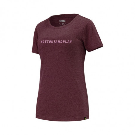 iXS Women's Getoutandplay Organic Tee raisin