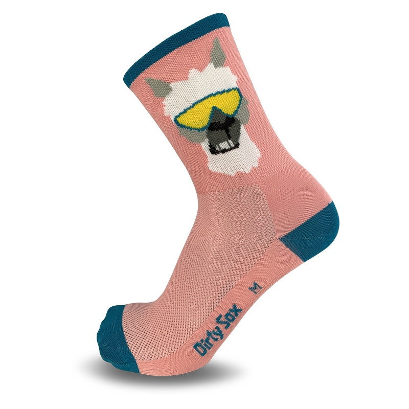 DirtySox Lama - Rosa - Velosocken