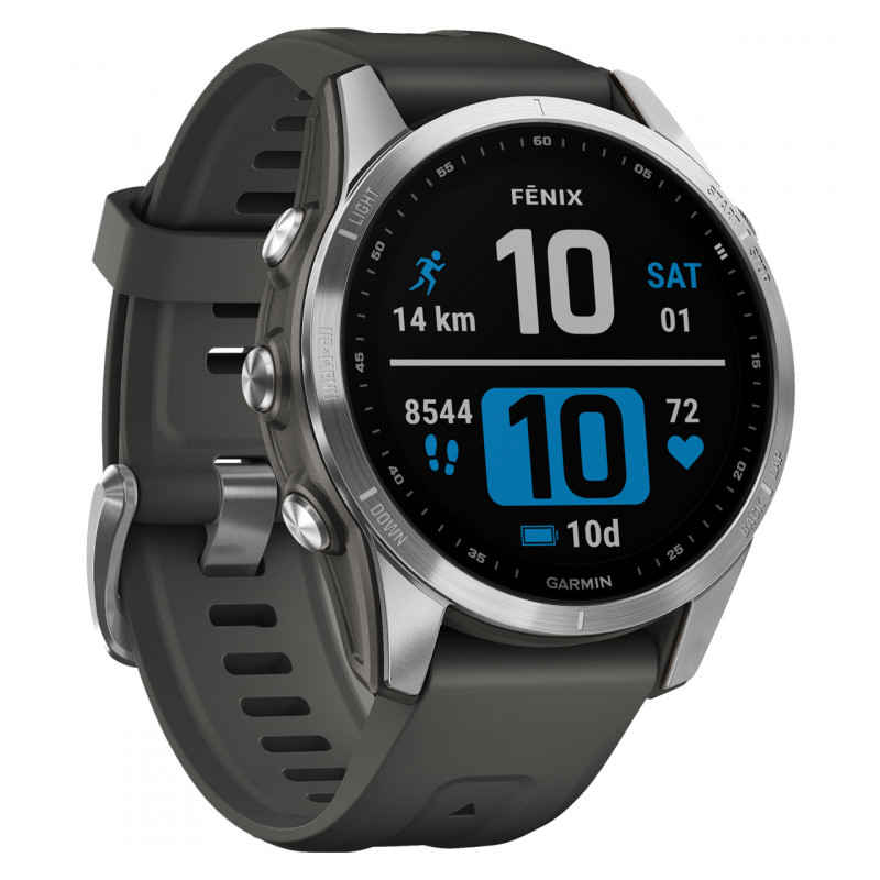 Garmin fenix 7S Silver with Graphite Band