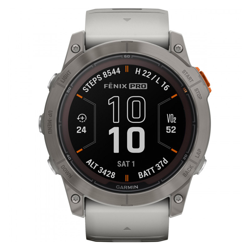 Garmin fenix 7X Pro Sapph Sol Ti w/Gray/Orange Band