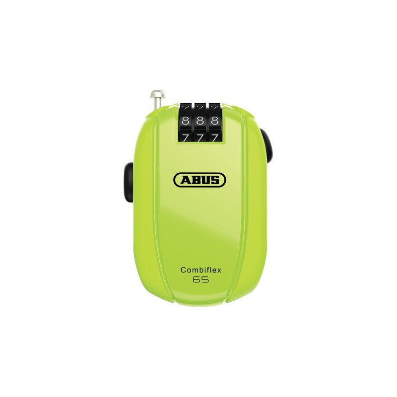 Abus Spezialschloss Combiflex StopOver 65 Code ohne Halter neon gelb