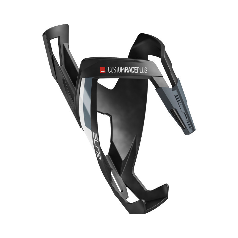 Elite Bidonhalter Custom Race Plus, Schwarz/Weiss matt