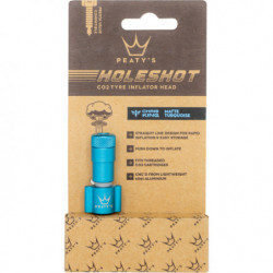 Peaty's Holeshot CO2 Tyre Inflator Head, Turquoise