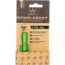 Peaty's Holeshot CO2 Tyre Inflator Head, Emerald