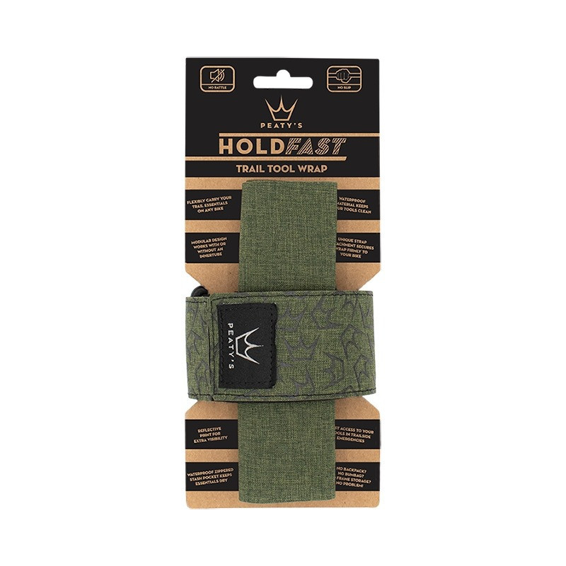 Peaty's Hold Fast Trail Tool Wrap, Olive Grün