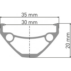 DT Swiss E 593 Felge DB 29" 30 32L