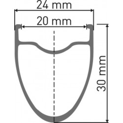 DT Swiss T 1800 CLASSIC Laufrad 700c 30 120mm