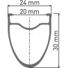 DT Swiss T 1800 CLASSIC Laufrad 700c 30 120mm