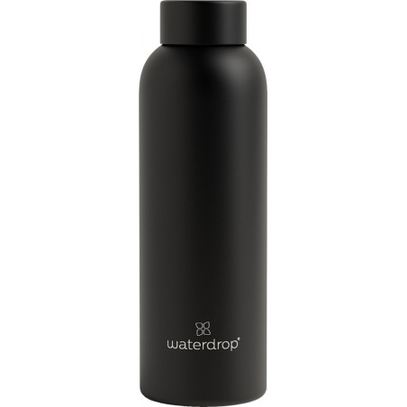 waterdrop Steel Bottle Black Matt / 0.6l