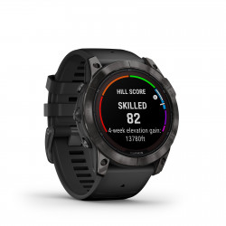 Garmin fenix 7X Pro Saph Solar Carbon Gray Ti w/Black Band