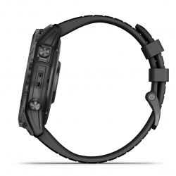 Garmin fenix 7X Pro Saph Solar Carbon Gray Ti w/Black Band