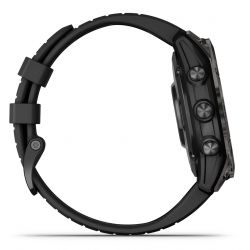 Garmin fenix 7 Pro Saph Solar, Crbn Gry DLC Ti w/Black Band