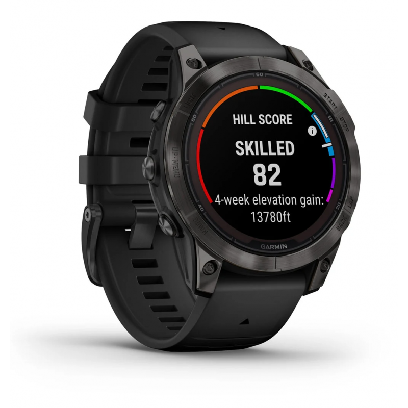 Garmin fenix 7 Pro Saph Solar, Crbn Gry DLC Ti w/Black Band, Sportuhr