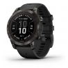 Garmin fenix 7 Pro Saph Solar, Crbn Gry DLC Ti w/Black Band