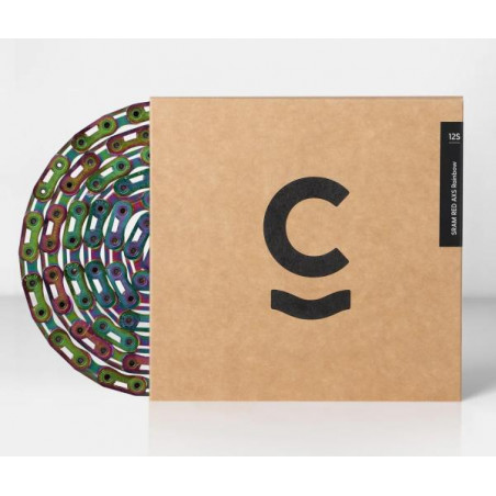 CYCLOWAX Pre waxed Chain SRAM Red E1 FlatTop 12 fach 114 Glieder rainbow Kette