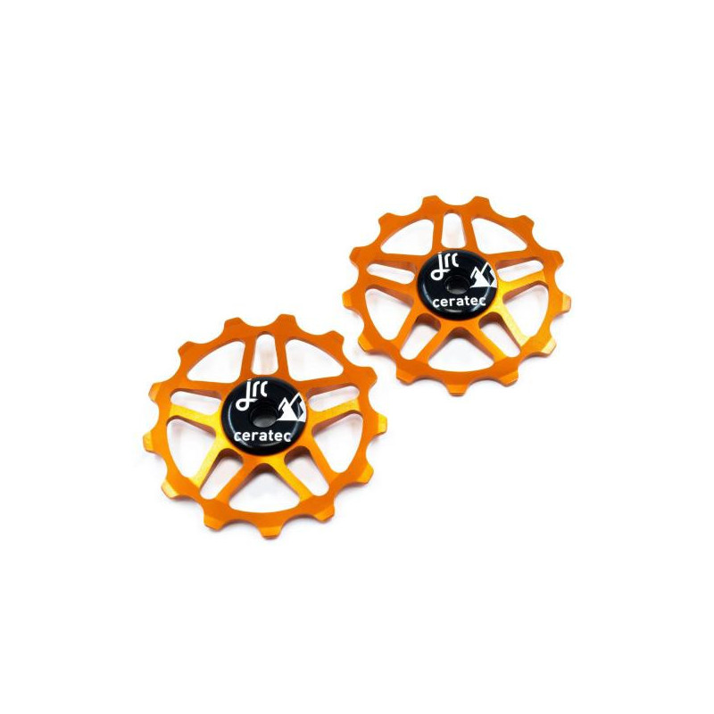 JRC Components Ceramic Shimano XTR/XT/SLX/Deore 12-fach orange Schaltwerkrädchen
