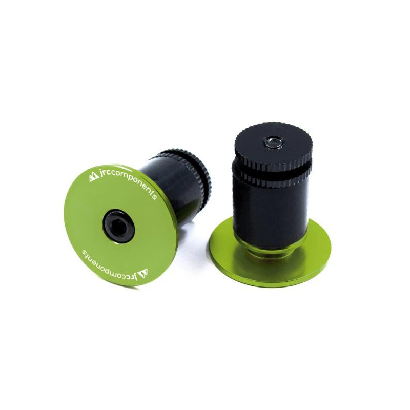 JRC Components Aluminium Handlebar End Plugs acid green Lenkerendstopfen