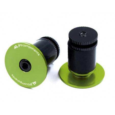 JRC Components Aluminium Handlebar End Plugs acid green Lenkerendstopfen