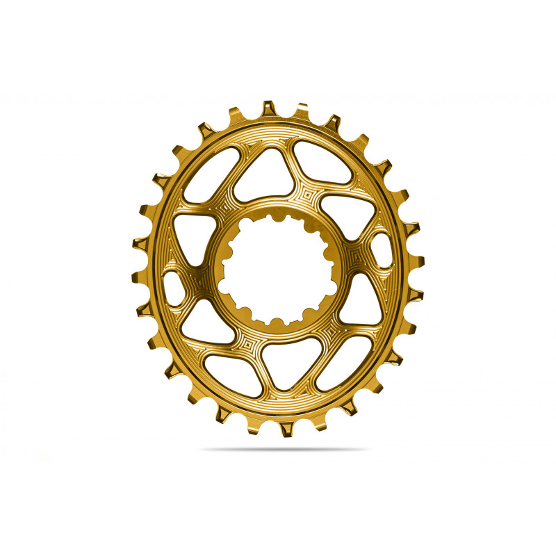 absoluteBLACK, Kettenblatt, OVAL, MTB, für Sram, DIRECT MOUNT, GXP, 6mm Versatz, GOLD, 28 Zähne