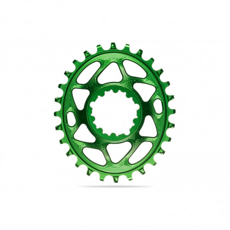 absoluteBLACK, Kettenblatt, OVAL, MTB, für Sram, DIRECT MOUNT, GXP - N/W, 6mm Versatz, GREEN - GRÃœN, 28 Zähne