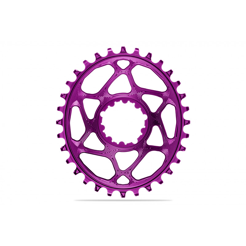 absoluteBLACK, Kettenblatt, OVAL, MTB, für Sram, DIRECT MOUNT, GXP, 3mm Versatz, Boost, PURPLE - violette, 34 Zähne